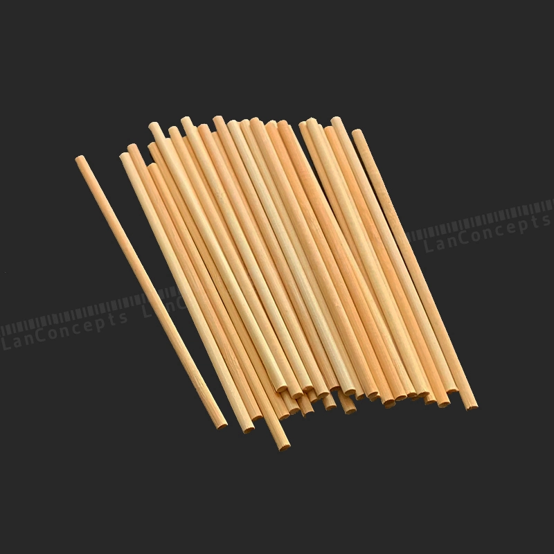 Bamboo Stick Wood Craft Round Skewer Wooden Lollipop Popsicle Sticks Icecream Stick Bamboo Skewers