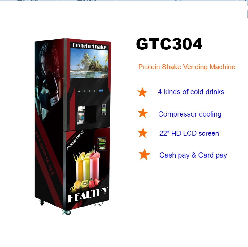 21 Inch LCD Screen Press Button Gym Protein Shake Vending Machine