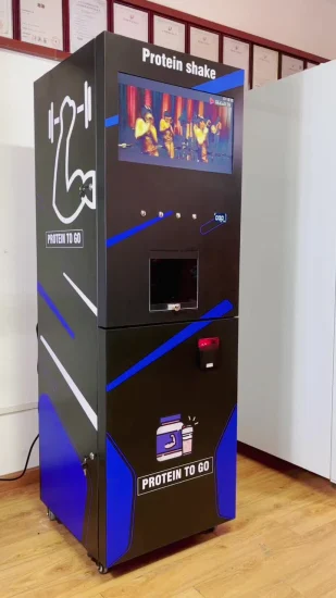Торговый автомат для протеиновых коктейлей, 4 холодных напитка с оплатой монетоприемником по карте
